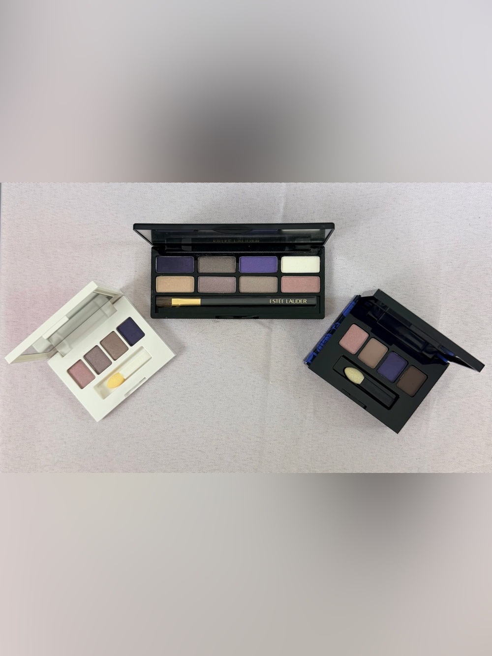Estee Lauder Bundle of 3 Compact Eyeshadow Pallets with Mirrors (Neutral&Purples